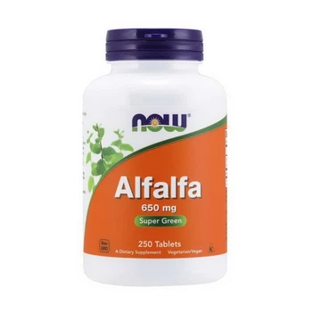 Таблетки NOW Alfalfa 650 мг 250 шт для поддержания здоровья