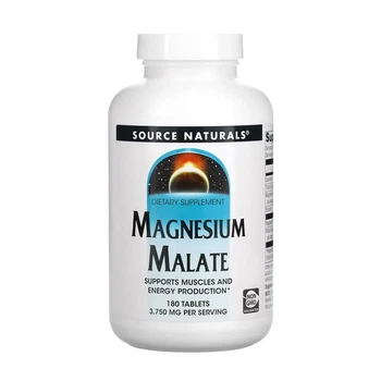 Магній малат Source Naturals для енергії та витривалості 180 таб