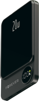 Powerbank Forever MATB-200 MagSafe 20W PD 5000 mAh Black (5907457744226)
