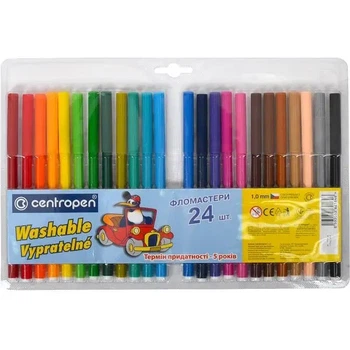 Фломастеры CENTROPEN 24 цветов - CENTROPEN - 7790/24