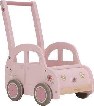 Drewniany wózeczek na zabawki Little Dutch Pink FSC (LD7128) (8713291771284)