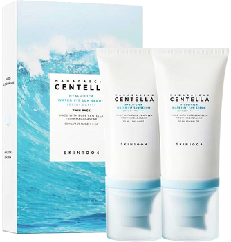 Набір сонцезахисних сироваток SKIN1004 Madagascar Centella Hyalu-Cica Water-Fit SPF 50+ 2х50 мл (8809913831129)