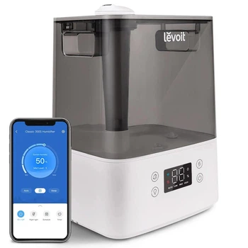 Увлажнитель воздуха 47 м² Levoit Classic 300S Grey с Wi-Fi дистанционным управлением, ультразвуковой, ароматерапия