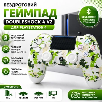 Игровой пульт RE для PlayStation 4 Doubleshock 4 V2, беспроводной Bluetooth геймпад PS4 белый пиксель
