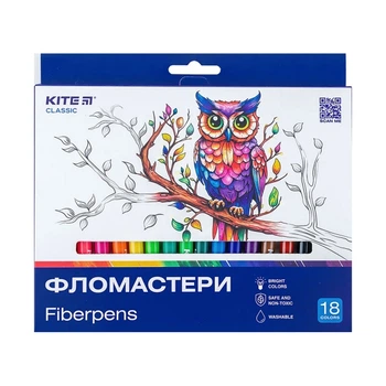 Фломастеры 18шт Kite Classic K-448