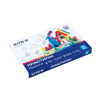 Пластилин 8цв 160г Kite Classic K-082