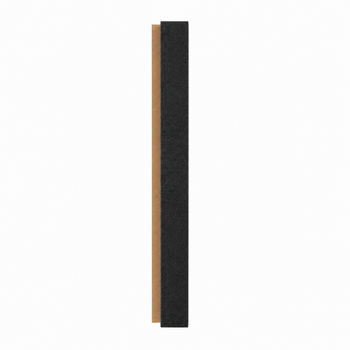 Финишная планка рейка МДФ Neman Черный Ультрамат 38×2780×12 мм MDF360228-2