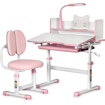 Комплект меблів Evo-Kids (стіл+стілець+полиця+лампа) BD-24 Pink (арт. BD-24 PN)