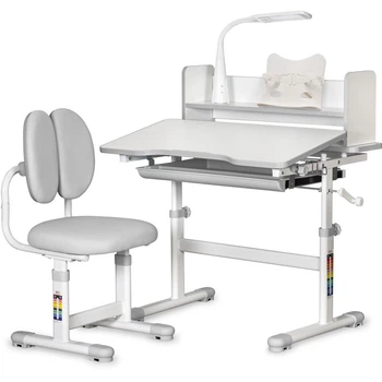 Комплект меблів Evo-Kids (стіл+стілець+полиця+лампа) BD-24 Grey (арт. BD-24 G)