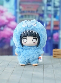 Брелок фигурка Hinata Naruto Labubu аниме аксессуар для рюкзака ключей и сумок с уникальным дизайном персонажа Хината в стиле Лабубу для фанатов японской культуры и коллекционеров стильных сувениров с высокой детализацией исполнения и компактным размером