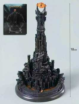 Колекційна фігурка Око Саурона The Lord of the Rings Володар Перснів 18 см висота деталізована модель Темна Вежа Барад-дур з вогненним оком для шанувальників темного фентезі та творчості Толкіна ПВХ ABS статуетка декор для інтер’єру
