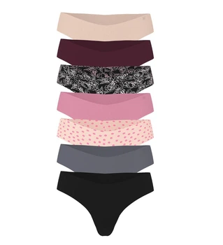 Набор трусиков Victoria’s Secret 7-Pack No-Show Thong Panties L 7 шт