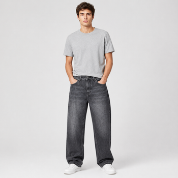 Джинси Difransel чоловічі широкі baggy,36 Темно-сірий