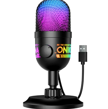 Микрофон Onikuma M930 Black конденсаторный для стриминга записи голоса с кардиоидной направленностью USB