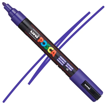 Маркер акриловый Uni Posca PC-5M Prussian Blue (Темно-фиолетовый) 1,8-2,5 мм