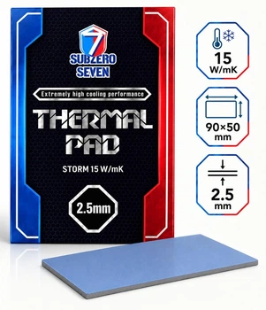 Термопрокладка SubZero Seven Storm 15 W/mK 90x50x2.5 мм