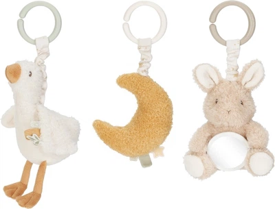 Zestaw 3 zawieszek Little Dutch Newborn Naturals Goose & Bunny (8713291884205)
