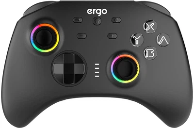 Геймпад Ergo GG04BT беспроводной с вибрацией и RGB-подсветкой Чёрный (GG04BT)