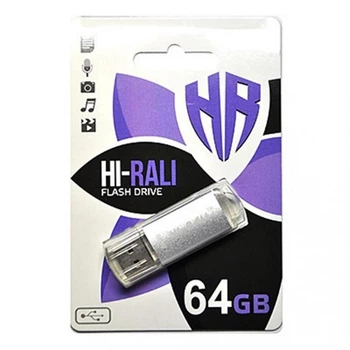 Флешка Hi-Rali 64 GB USB Flash Drive Rocket series Silver (HI-64GBVCSL)