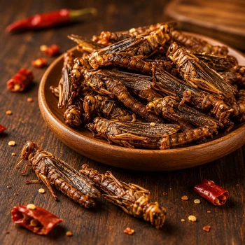 Кузнечики - жареные и острые пряные снеки насекомых 30g | Latiao Insects