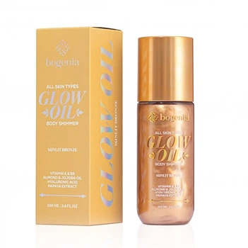 Масло-шиммер для тела Bogenia Glow Oil Body Shimmer Sunlit Bronze 100 мл