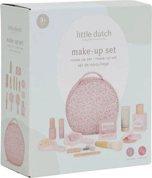 Kosmetyczka z drewnianymi akcesoriami Little Dutch Zestaw do makijażu Beauty Case (LD2515) (8713291225152)