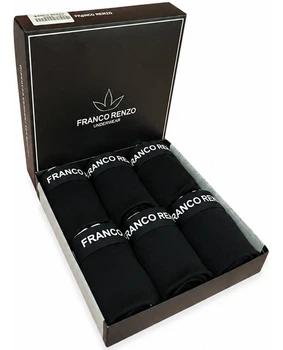 Набор трусов-боксеров мужских 6шт Franco Renzo FR4774 XXL черных (8680000855804)