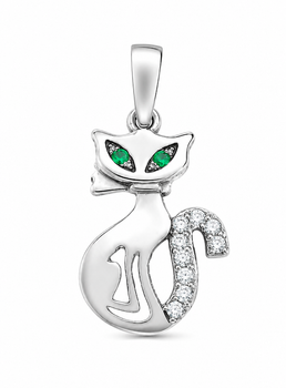 Серебряный подвес Кошка 04-П33038