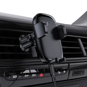 Авторимач для телефона с беспроводной зарядкой ACEFAST D48 Press Type Wireless Charging Car Holder 15W Black (На дефлектор / возду