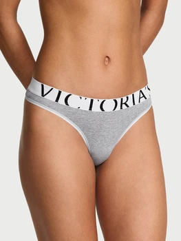 Трусики танга жіночі бавовняні Victoria's Secret 346414749 L Сірі (1160985562)