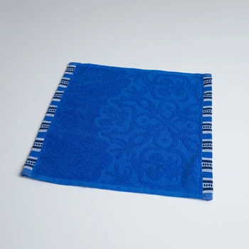 Полотенце кухонное махровое с орнаментом GM Textile 30х30см 400г/м2 (Синий)