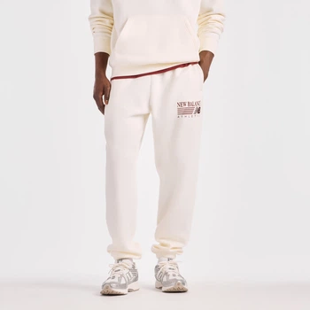 Мужские бежевые спортивные брюки New Balance Reimagined Graphic 48 (M) (MB62S1NTAGA)