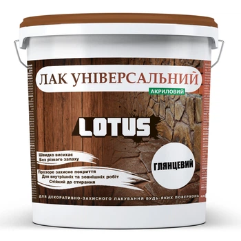 Лак Універсальний Акриловий LOTUS Прозорий Глянцевий 3 л