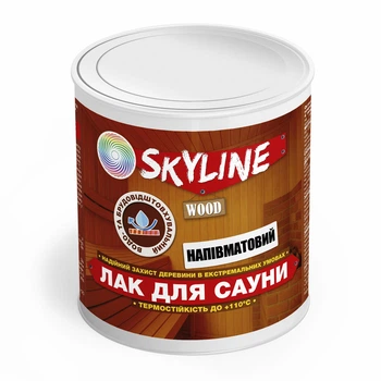 Лак для Сауны акриловый SkyLine Полуматовый 0.75 л