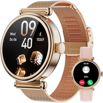 Смарт-часы IFMDA S3 женские Bluetooth 1.27" GPS 240 мА*ч с звонками Gold