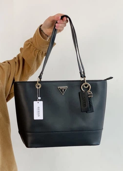 Женская сумка Guess G004-2 шопер черная