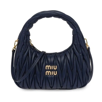 Женская сумка багет Miu miu 2178 синяя