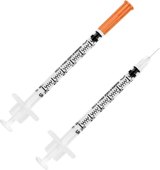 Инсулиновые шприцы UltiCare VetRx U-100 для домашних животных 3/10 куб. см, 31 г x 5/16 дюйма (60 штук)