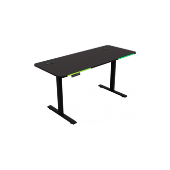 Геймерский компьютерный стол GT Racer T-S 1438 (140x60x73-118) Black