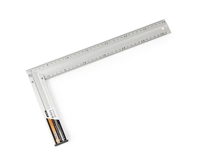 Угольник алюминиевый по 2 шкалы на 2х сторонах 35 см