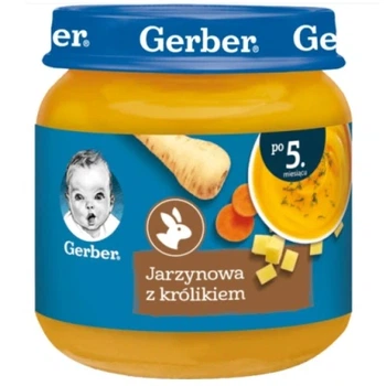 Пюре Gerber овочеве з кроликом, з 5 місяців, 125 г