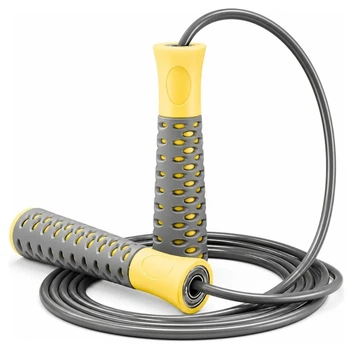 Скакалка PowerPlay 4206 Jump Rope PRO+ Сіро-жовта (2,75m.) (PP_PP_4206_Grey/Yellow)