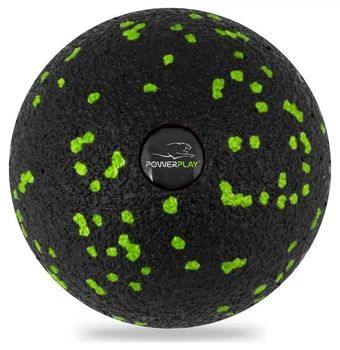 Массажний м'яч PowerPlay PP-4351 Epp Massage Ball (d10) Чорно/Зелений ((d10) Чорно/Зелений)