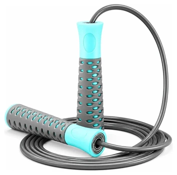 Скакалка PowerPlay 4206 Jump Rope PRO+ Сіро-м'ятна (2,75m.) (PP_PP_4206_Grey)