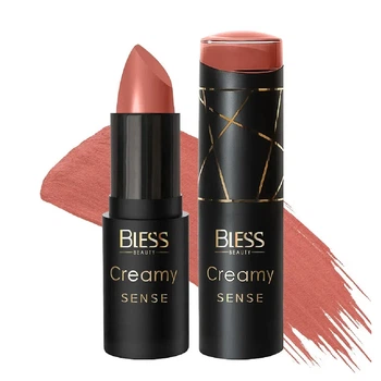 Помада для губ кремова Bless Beauty Creamy Sense №04 Рожево-Коричнева Матова, 3,6 г