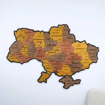 Мапа України настінна велика 3D об'ємна в коробці ручна робота 143*100 см Гранд Презент 17
