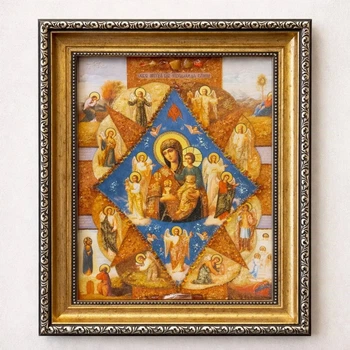 Ікона з бурштину Неопалима Купина і-77 Гранд Презент 15*20