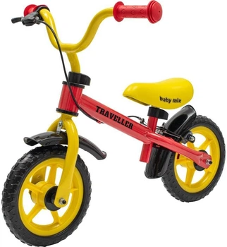 Rowerek biegowy Baby Mix Traveller Czerwono-żółty 15113 (8596164151136)