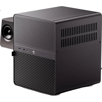 Корпус JONSBO N3 Black для NAS, алюминиевый, для плат ITX, блок питания SFX, 8+1 отсеков для дисков, два вентилятора 100 мм
