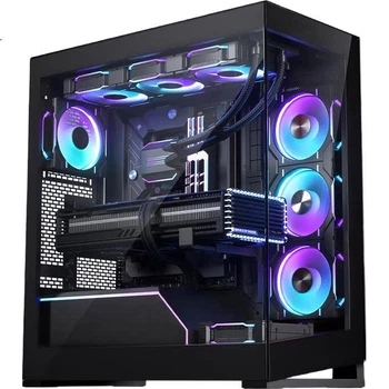 Корпус PHANTEKS NV5 Black, ATX, безстоечный, со стеклянными панелями, поддержка водяного охлаждения 360 мм, 8 мест для вентиляторов, панорамный обзор 270°, для видеокарт 5090